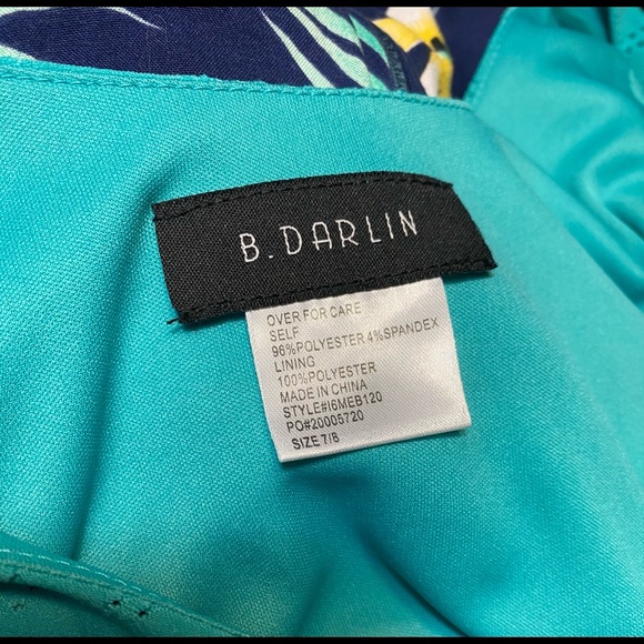 B. Darlin Teal Summer Dress Size 7/8 - Picture 4 of 4